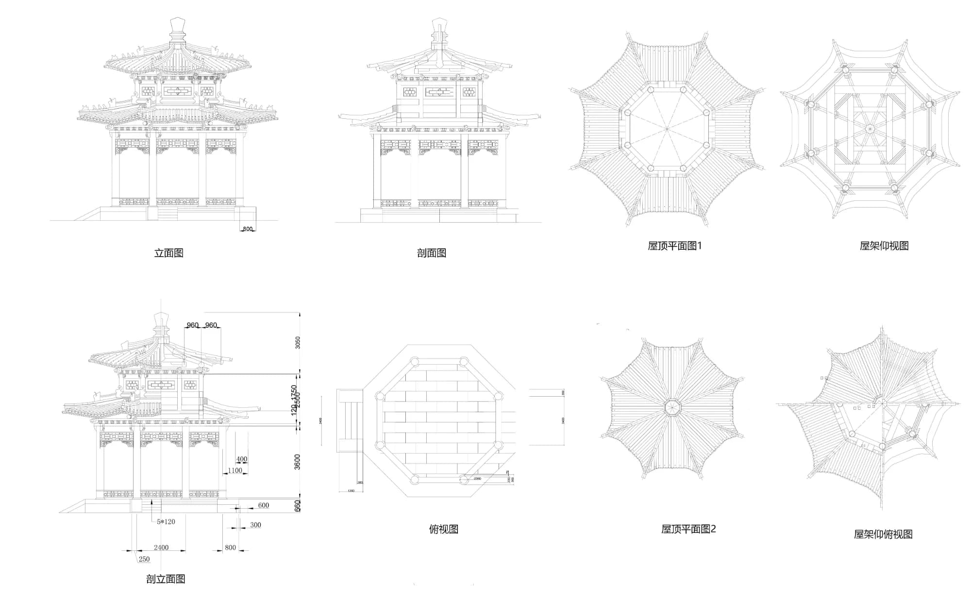 Chinese Classical Pavilion Model Results Presentation.