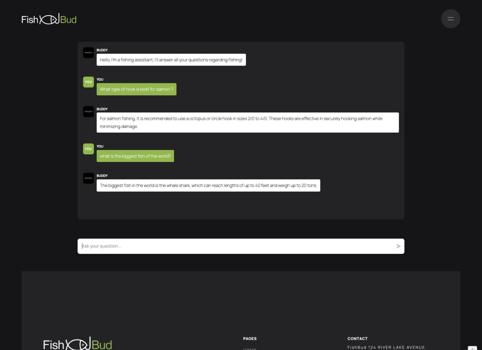 FishBud web development screenshot.