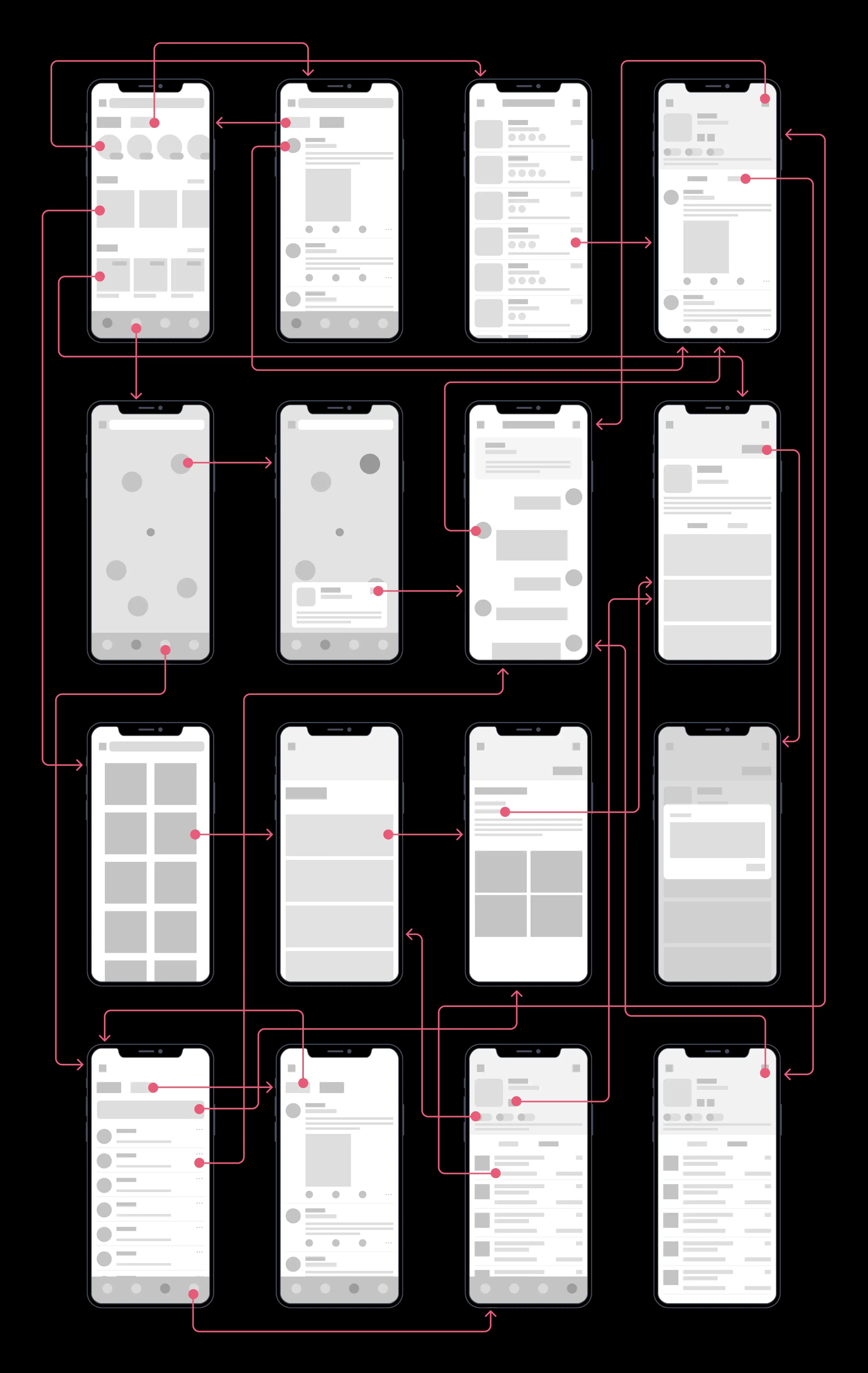 Sportoo app wireframe.